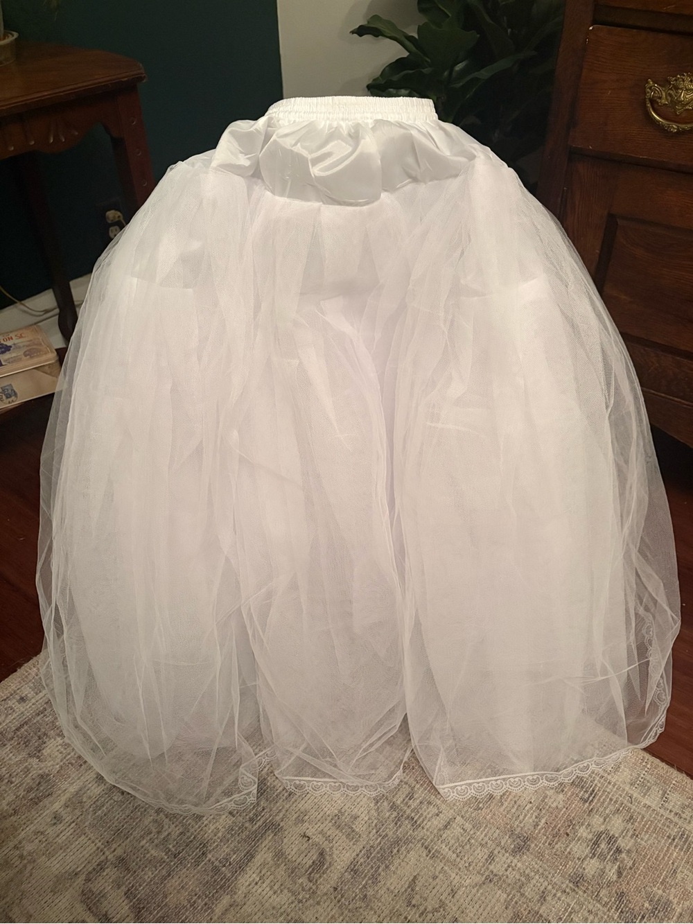 White Layered Tulle Skirt - Women